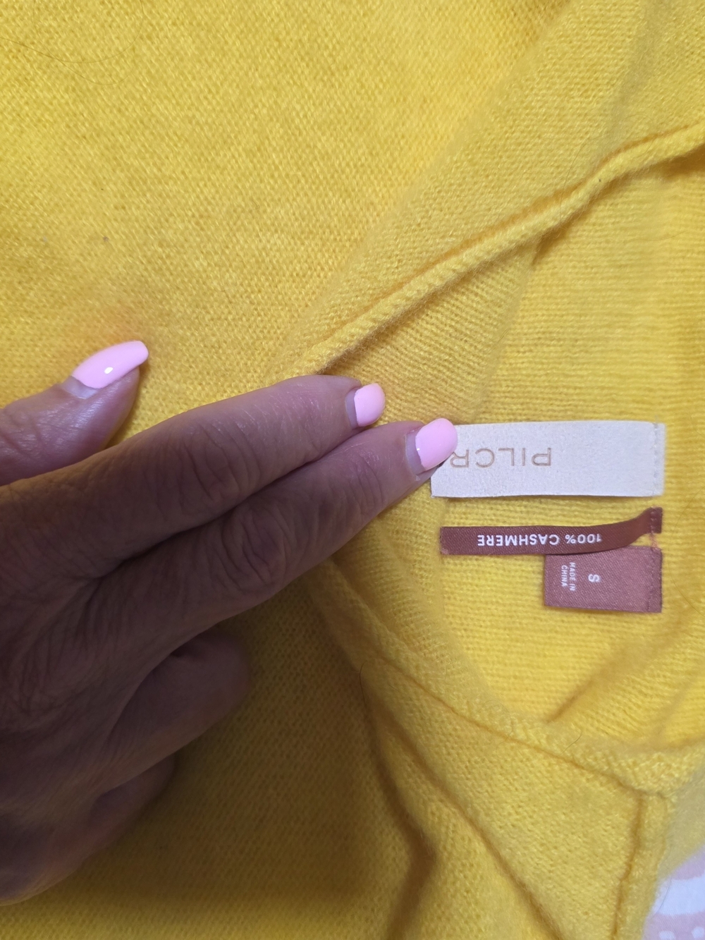 Pilcro Yellow Cashmere Women's Sweater